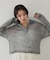 【WEB限定】シアーモヘア配色ポロ襟ニット
