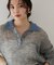 【WEB限定】シアーモヘア配色ポロ襟ニット
