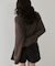 【WEB限定】シアーモヘア配色ポロ襟ニット