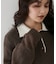 【WEB限定】シアーモヘア配色ポロ襟ニット