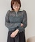 【WEB限定】シアーモヘア配色ポロ襟ニット