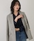 スタンドカラーフロントタックボウタイブラウス/防シワ