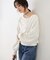 ワンポイント刺繍入りドレープスウェットプルオーバー