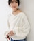 ワンポイント刺繍入りドレープスウェットプルオーバー