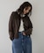【WEB限定】裾レースドッキングクルーネックカーディガン