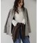 【WEB限定】裾レースドッキングクルーネックカーディガン