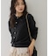【WEB限定】裾レースドッキングクルーネックカーディガン