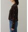 カラー刺繍ベロアカーディガン