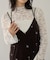 前後2WAYカラー刺繍ベロアキャミワンピース