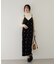 前後2WAYカラー刺繍ベロアキャミワンピース