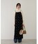 前後2WAYカラー刺繍ベロアキャミワンピース