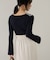モチーフレースVネックニット