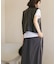 シンセティックレザーノースリーブジャケット