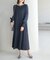 【一部店舗限定】【Mon E’toile/モンエトワール】スムースコンビジャージタックDRESS