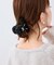 フェイクファーリボンヘアバンス