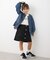 【KIDS】裾フリルデニムブルゾン