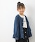 【KIDS】裾フリルデニムブルゾン