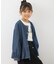 【KIDS】裾フリルデニムブルゾン