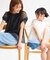【KIDS/キッズ】【UVカット・接触冷感】ツイストチュールスリーブトップス/リンクコーデ