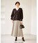 シンセティックレザーフレアロングスカート