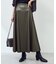 シンセティックレザーフレアロングスカート