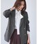 【WEB限定】レディハンサムシリーズ ウールライク金ボタンミドル丈ジャケット(総裏地)