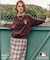 【PEANUTS×MLB COLLECTION by ROPE' PICNIC】オフショルスウェット