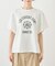 カレッジロゴプリントフレアスリーブピグメントTシャツ/リンクコーデ