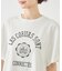 カレッジロゴプリントフレアスリーブピグメントTシャツ/リンクコーデ