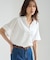 スキッパーシャツブラウス/UVカット・接触冷感・防シワ
