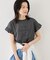 フリルスリーブロゴTシャツ/接触冷感・汗染み防止