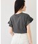 フリルスリーブロゴTシャツ/接触冷感・汗染み防止