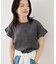 フリルスリーブロゴTシャツ/接触冷感・汗染み防止