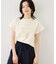 フリルスリーブロゴTシャツ/接触冷感・汗染み防止