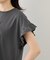 フリルスリーブロゴTシャツ/接触冷感・汗染み防止