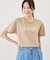 パール付きロゴTシャツ/UVカット・接触冷感・汗染み防止