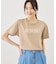 パール付きロゴTシャツ/UVカット・接触冷感・汗染み防止