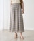 シアーマドラスチェックボイルフレアスカート/セットアップ対応