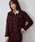 ミラノリブ金ボタンキーネックカーディガン/セットアップ対応