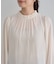 パールボタン 上品見えギャザーブラウス