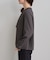 【WEB限定サイズ】メタルパーツフロントフリルタイロングスリーブブラウス/通勤・お仕事