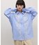 【WEB限定】ストライプ＆ソリッド エンブロイダリーシャツ