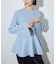 【定番】・【サステナブル】ペプラムコンビニットプルオーバー/オケージョン対応
