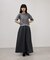 【WEB限定】ニットドッキングフレアワンピース