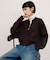 【WEB限定】コクーンジップニットブルゾン