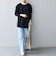 〈吸水速乾/洗濯機可能〉ラウンドヘム ロングスリーブ ワイド TEE