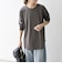 〈吸水速乾/洗濯機可能〉ラウンドヘム ロングスリーブ ワイド TEE