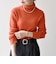 〈手洗い可能〉デリケート リブ タートルネック ニット プルオーバー