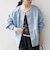 ノーカラー デニム ブルゾン［SHIPS any DENIM］