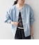 ノーカラー デニム ブルゾン［SHIPS any DENIM］